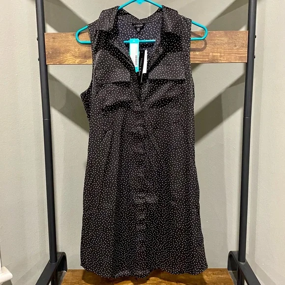 NWT Violets & Roses polka dot shirt dress size 4 - Picture 1 of 10